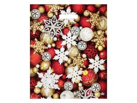 Пакет п/э выруб. «Шарики и снежинки» 45*38 см (кратно 50)