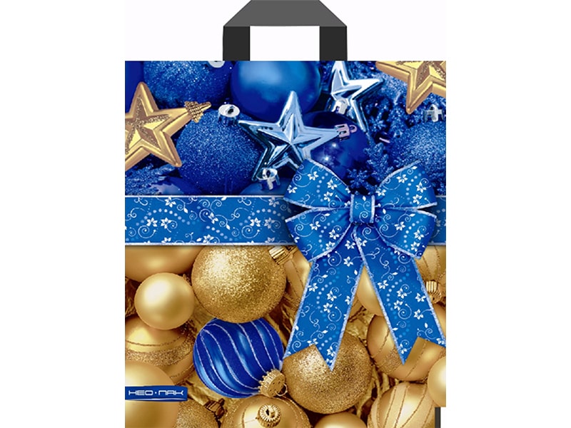 Пакет петл. ручка Новогодняя классика 28х34 см НФ-00006347 (кратно 25)