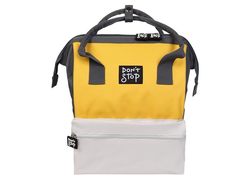 Донецк игрушка оптом Рюкзак-сумка «ЖЕЛТАЯ КОЛЛЕКЦИЯ» 35*28*13 см (на молнии, полиэстер, 3 наружных кармана)