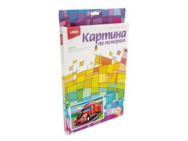 Картина на картоне с красками 20х28,5 см по номерам. АМЕРИКАНСКИЙ ГРУЗОВИК доставка оптом в Донецк