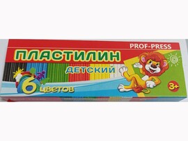 Пластилин 6 цв., 90 г, стек, к/к. ПЛ-8595