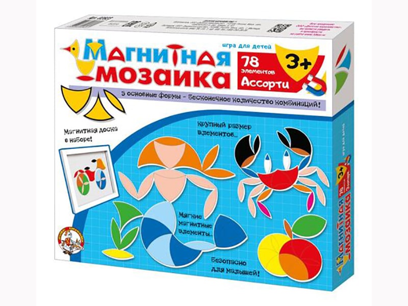 Мозаика магн. Ассорти 78 эл. Арт.02867