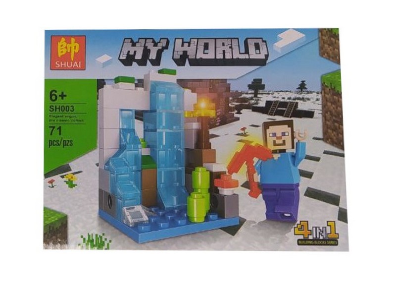 Донецк игрушка оптом Конструктор "MY WORLD" 71 дет. в кор. SH003A