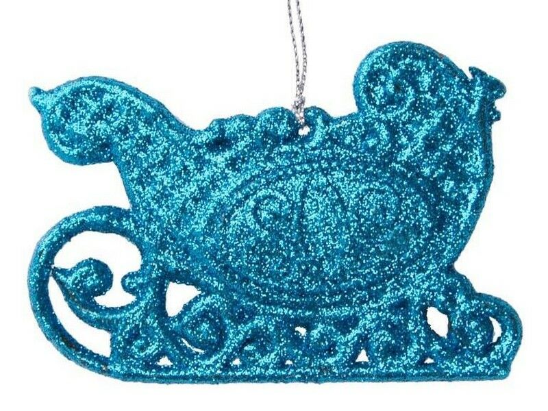 Донецк игрушка оптом Подвеска елочная ГОЛУБЫЕ САНИ 10см 75125