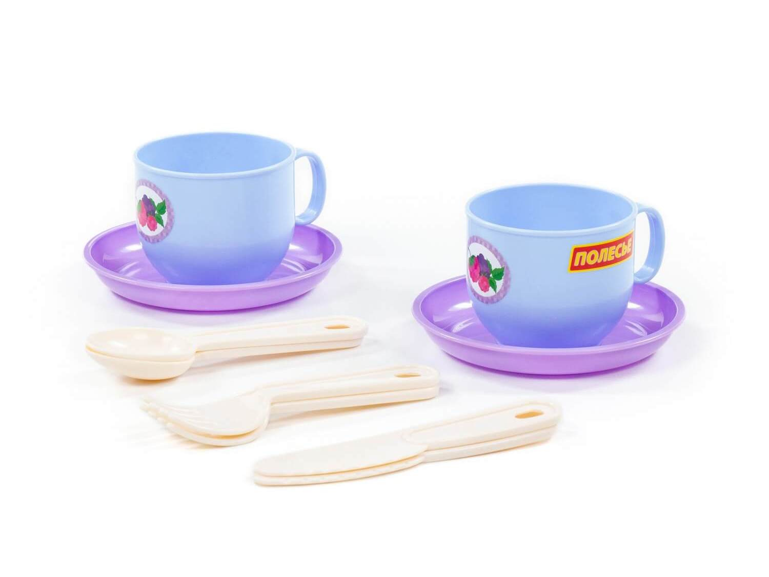 Донецк игрушка оптом Набор посуды "Минутка" на 2 персоны (V1) 10 эл. в сеточке