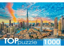 TOPpuzzle. Пазлы 1000 эл. Закат в Дубае. ШТТП1000-7181