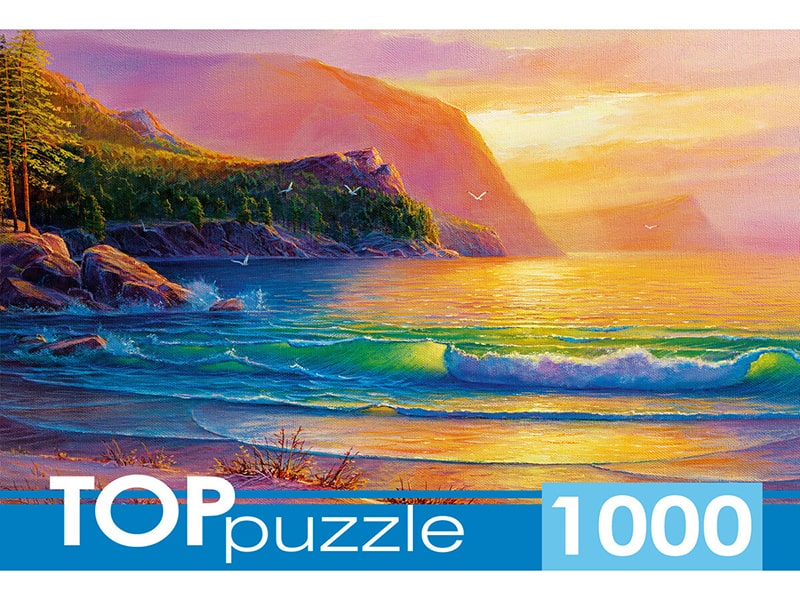 TOPpuzzle. Пазлы 1000 эл. Закат на море. ШТТП1000-9856