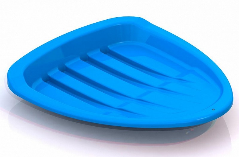 Донецк игрушка оптом Ледянка треугольная голубая 43*37 см 014/2