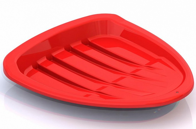 Донецк игрушка оптом Ледянка треугольная красная 43*37 см 014/3