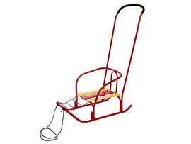 Санки детские "Ветерок 7" алые доставка оптом в Донецк