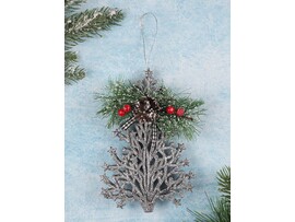 Подвеска елочная «Елка с шишкой» 16 см НУ-5150 доставка оптом в Донецк