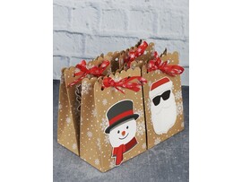 Набор подарочных пакетов «СТИЛЬНЫЙ НОВЫЙ ГОД» 12*22*8см 12 шт ПКП-3882 доставка оптом в Донецк