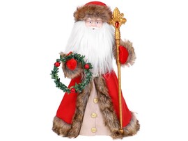 Дед Мороз музыкальный 40 см Т-6817 доставка оптом в Донецк