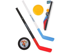 Набор для хоккея (2 клюшки, шайба, мячик) 17*80 см в сетке ИК-6860 доставка оптом в Донецк