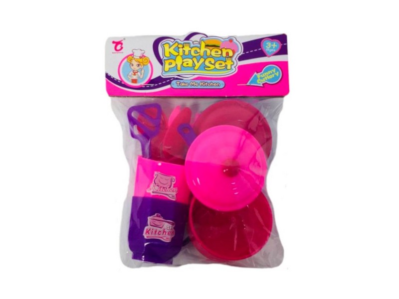 Донецк игрушка оптом Набор посуды 10 предметов 17*15 см в пак. 304F