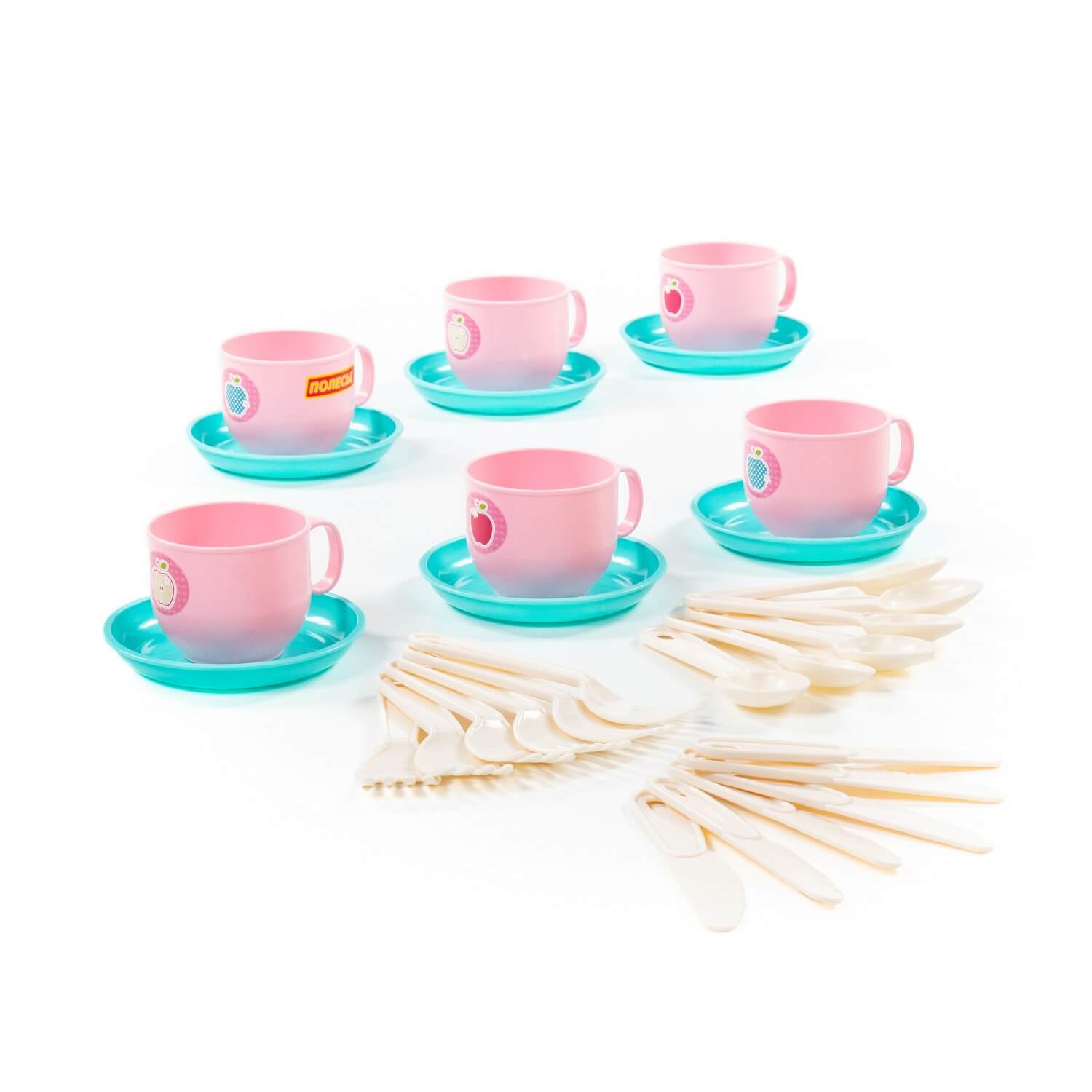 Донецк игрушка оптом Набор посуды "Минутка" на 6 персон (V4) 30 эл. в сеточке