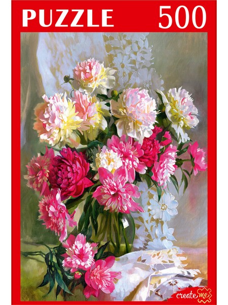 Донецк игрушка оптом ПАЗЛЫ 500 элементов. С. ГОРЯЧЕВА «ПИОНЫ»