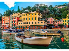 Алмазная мозаика 22x32 см НЕБОЛЬШОЙ ГОРОДОК ПОРТОФИНО (с подр., с полн. заполн., класс., стразы квадрат.) доставка оптом в Донецк