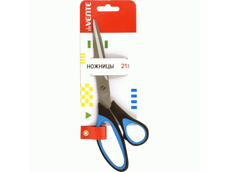 Ножницы deVENTE Twin 21см двухцв., прорез. кольца., блистер