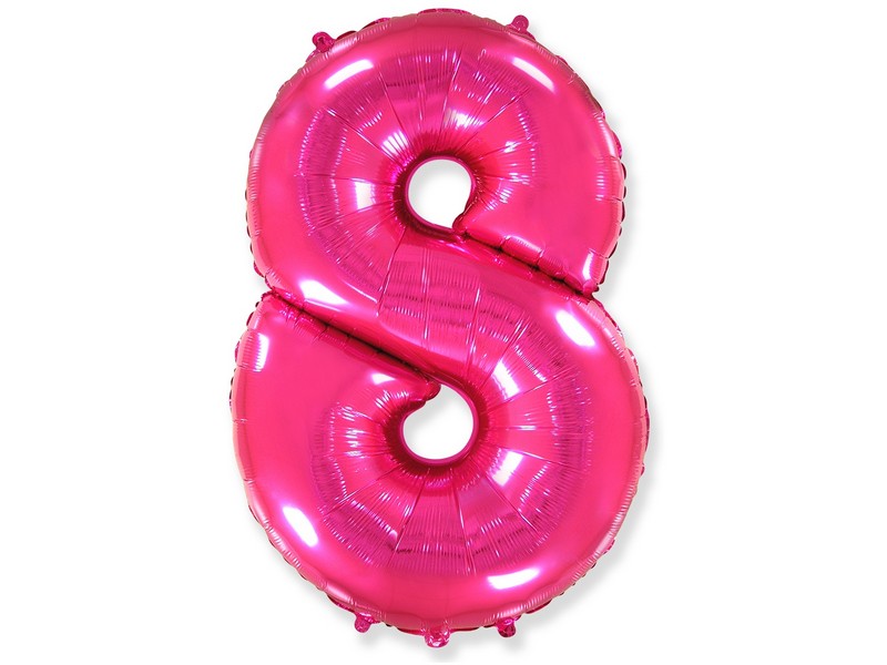 Донецк игрушка оптом Шар-цифра «8» фуше 102 см 901768F