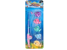 Рыбалка магнит. "Хороший улов-2" 20*50 см, 5 рыб., удочка, раскраска. M1125-2