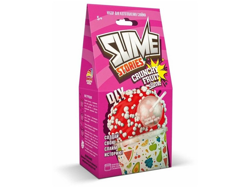 Донецк игрушка оптом Набор для изготовления слаймов «Slime Stories. Crunchy fruit"