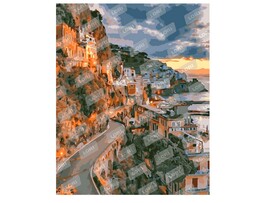 Холст с красками 40х50 см по номерам. ГОРОД АМАЛЬФИ доставка оптом в Донецк