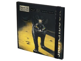 Скетчбук 16х16см Black cat 7БЦ, мат лам+выб лак, 40л черная бум. С40-4074