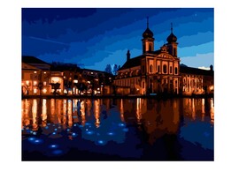 Картина на картоне с красками 40х50 см по номерам. ИЕЗУИТСКАЯ ЦЕРКОВЬ доставка оптом в Донецк