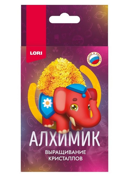 Донецк игрушка оптом Выращивание кристаллов «Животные» красный слоник