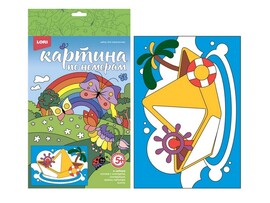 Картина на картоне с красками 20*28,5 см по номерам. ЖЕЛТЫЙ КОРАБЛИК доставка оптом в Донецк