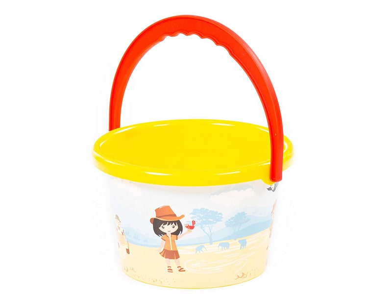 Ведро среднее с наклейкой 17*15 см