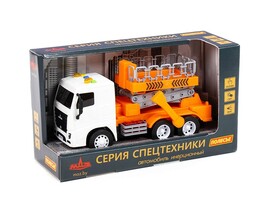 МАЗ, автомобиль с подъёмником 26 см инерц. (свет и звук) (в коробке)