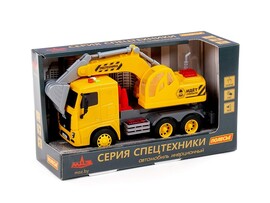 МАЗ, автомобиль-экскаватор 28 см инерц. (свет и звук) (в коробке)