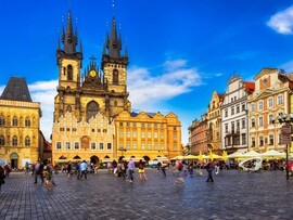 Алмазная мозаика 30х40 см ТЫНСКИЙ ХРАМ В ПРАГЕ (с подр., с полн. заполн., класс.) доставка оптом в Донецк