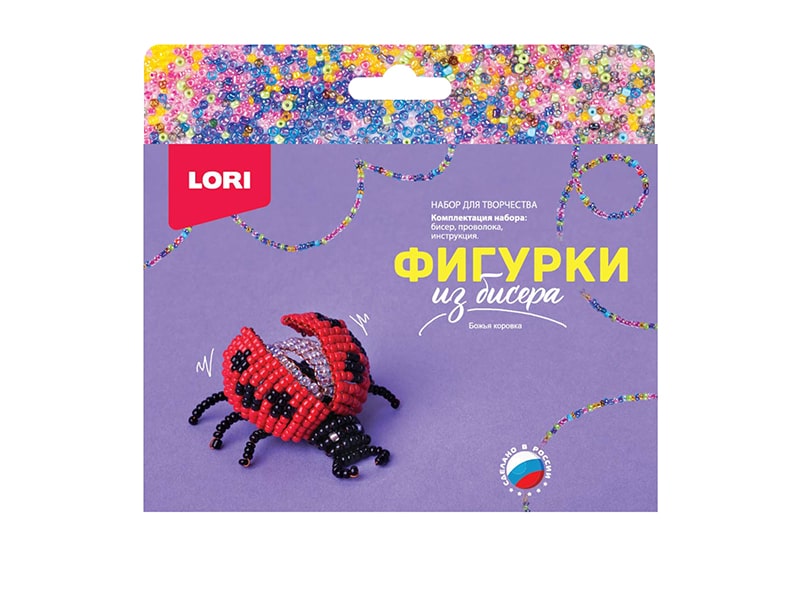 Фигурки из бисера "Божья коровка"