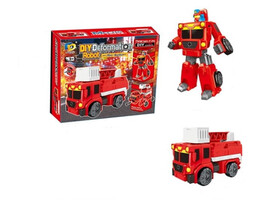 Конструктор-трансформер «ПОЖАРНАЯ МАШИНА» 11,5*9,5*4 см в кор. D622-H190A доставка оптом в Донецк
