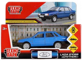 Машина металл. ВАЗ-21099 "Спутник" 12 см, дв., баг., синий. Технопарк