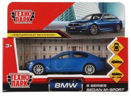 Машина металл "BMW 5-ER Sedan M-Sport" 12 см, дв., багаж, син, кор. Технопарк