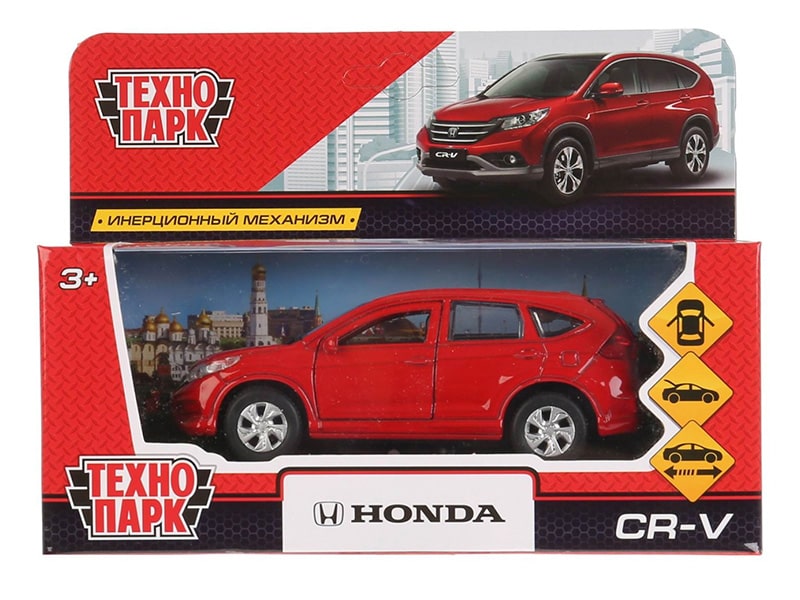Машина металл "Honda CR-V" 12см, дв., инерц., красный в кор. Технопарк