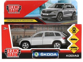 Машина металл. Skoda Kodiaq 12 см, дв., багаж., инерц., матов. Технопарк