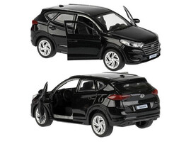 Машина металл "Hyundai Tucson" 12 см, дв., багаж., инер, черн, кор. Технопарк