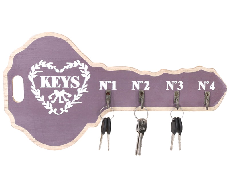 УЦЕНКА Ключница настен. Счастье в дом 4 крючка, серая УД-1470