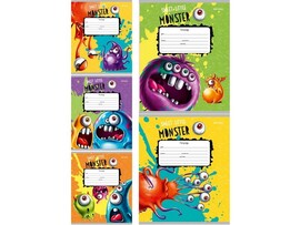 Тетрадь ЛИНИЯ 12л «УЖАСНЫЕ И СМЕШНЫЕ» (цвет. мелов. обл.) доставка оптом в Донецк