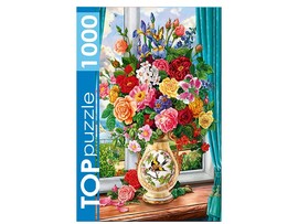 TOPpuzzle. Пазлы 1000 эл. Нежный букет цветов. ФТП1000-9853