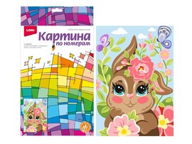 Картина на картоне с красками 20*28,5 см по номерам. ВЕСЕННИЙ ЗАЙЧИК доставка оптом в Донецк