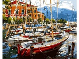 Холст с красками 40х50 см по номерам. БУХТА В НИЦЦЕ доставка оптом в Донецк