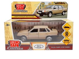 Машина металл. LADA-21099 Спутник 12 см, дв., баг., инерц., беж., Технопарк