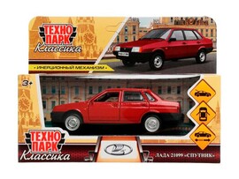 Машина металл. LADA-21099 Спутник 12 см, дв., баг., инерц., красн., Технопарк