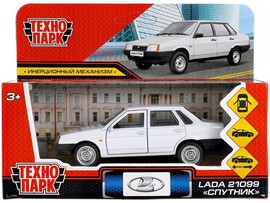 Машина металл. ВАЗ-21099 Спутник 12 см, дв., баг., инерц. Технопарк